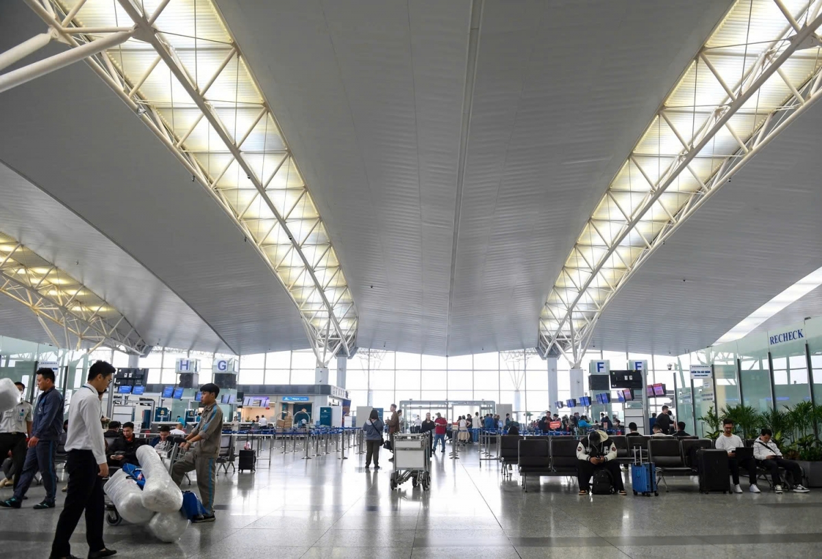 Hình ảnh ga quốc tế T2 Nội Bài với thiết kế xanh và thông minh chuẩn bị khai thác